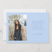 Icy Blue Hand Written Thank You Multi Photo 案内状 (裏面)