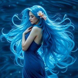 Icy Blue Mermaid Decoupage Paper v2 薄葉紙