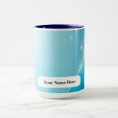 Icy Cyan Titanium Sparkle Burst マグカップ (中央)