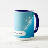 Icy Cyan Titanium Sparkle Burst マグカップ (正面右)