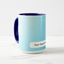 Icy Cyan Titanium Sparkle Burst マグカップ