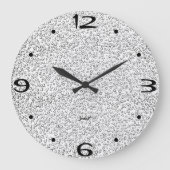 Icy Fog Gray Dapple Modern Bathroom Wall Timepiece ラージ壁時計 (正面)