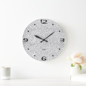 Icy Fog Gray Dapple Modern Bathroom Wall Timepiece ラージ壁時計 (ホーム)