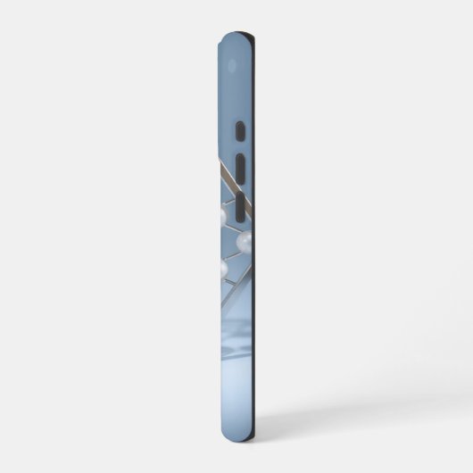 Icy Geometric Pearl Chrome iPhoneケース (左側面)