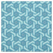 Icy Hexagon Pattern with Snowflakes ファブリック (見本)