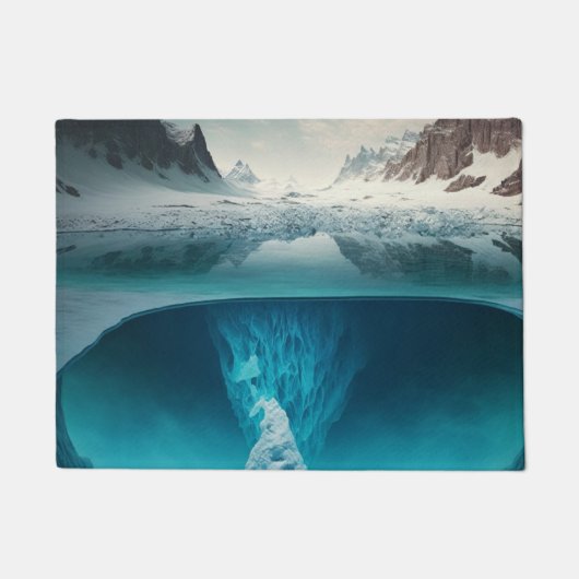 Icy Mountain View ドアマット (正面)