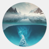 Icy Mountain View ラウンドシール (正面)