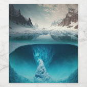 Icy Mountain View ワインラベル (シングルラベル)