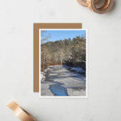 Icy NH River during January Note Card ノートカード (正面/裏面インサイチュ)