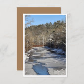 Icy NH River during January Note Card ノートカード (正面/裏面)