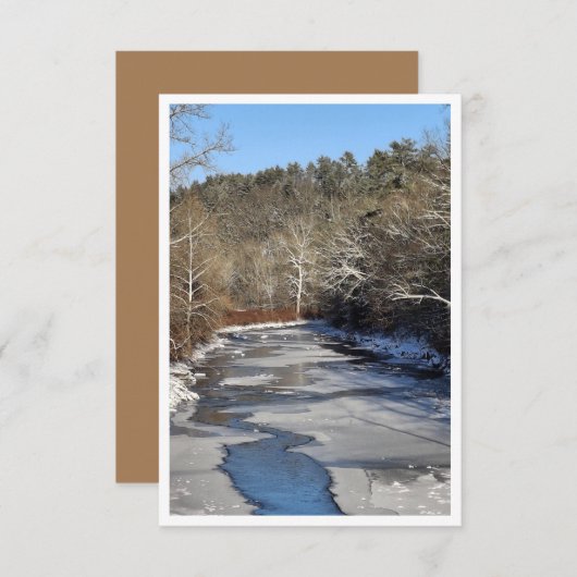 Icy NH River during January Note Card ノートカード (正面/裏面)