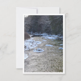 Icy NH River during January Note Card ノートカード