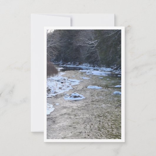 Icy NH River during January Note Card ノートカード (正面)