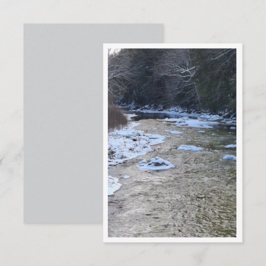 Icy NH River during January Note Card ノートカード (正面/裏面)