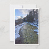 Icy NH River during January Note Card ノートカード (正面)