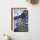 Icy NH River during January Note Card ノートカード (正面/裏面インサイチュ)