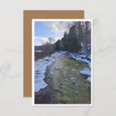 Icy NH River during January Note Card ノートカード (正面/裏面)