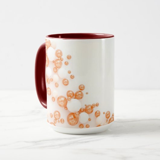 Icy Sky Blue Copper Bubble マグカップ (正面左)