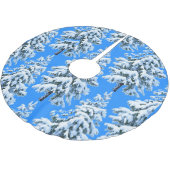 Icy Tree Dreams Snowy Forest ブラッシュドポリエステルツリースカート (アングル)