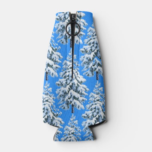 Icy Tree Dreams Snowy Forest ボトルクーラー (裏面)