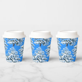 Icy Tree Dreams Snowy Forest 紙コップ