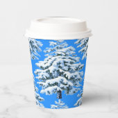 Icy Tree Dreams Snowy Forest 紙コップ (左)