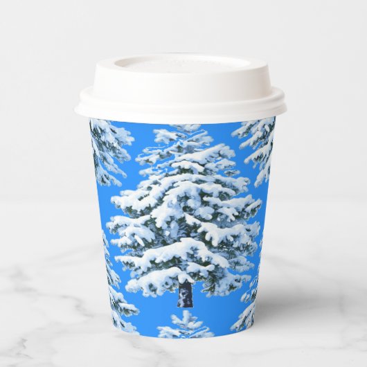 Icy Tree Dreams Snowy Forest 紙コップ (左)