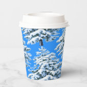 Icy Tree Dreams Snowy Forest 紙コップ (裏面)