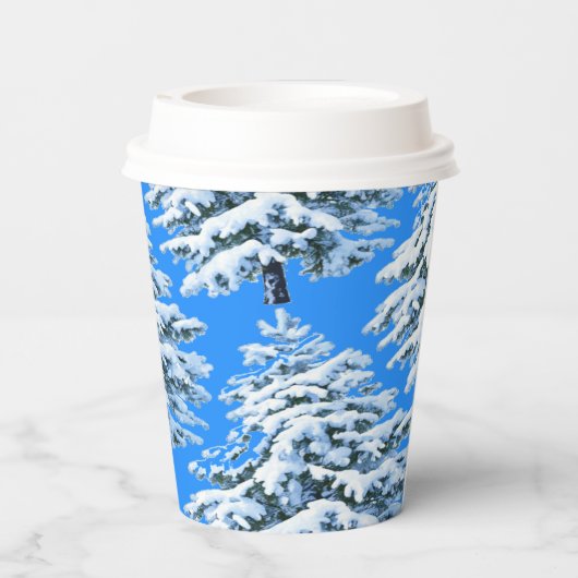Icy Tree Dreams Snowy Forest 紙コップ (裏面)