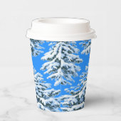 Icy Tree Dreams Snowy Forest 紙コップ (右)