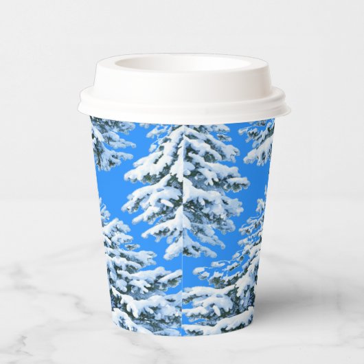 Icy Tree Dreams Snowy Forest 紙コップ (右)