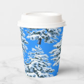 Icy Tree Dreams Snowy Forest 紙コップ (正面)