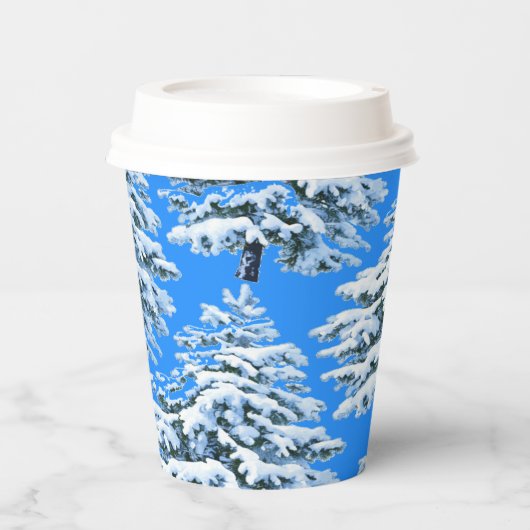 Icy Tree Dreams Snowy Forest 紙コップ (正面)