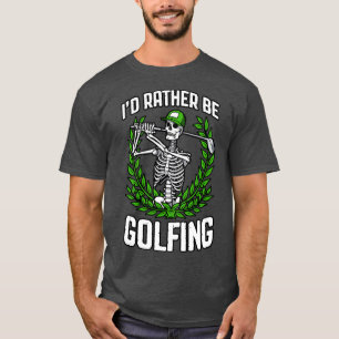 IdではなくゴルファーのおもしろいスケルトンGolf Quている Tシャツ