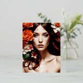 IDのフローラポートレートに関する問題がある 箔シーズンポストカード (立ち正面)