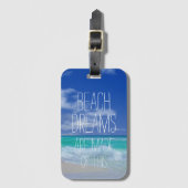 IDの挿入物が付いているビーチの夢のバッグのラベル ラゲッジタグ (正面縦)
