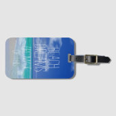IDの挿入物が付いているビーチの夢のバッグのラベル ラゲッジタグ (正面横)