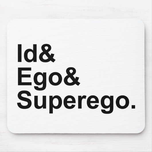 IDの自我のSuperego |精神の3部 マウスパッド (正面)