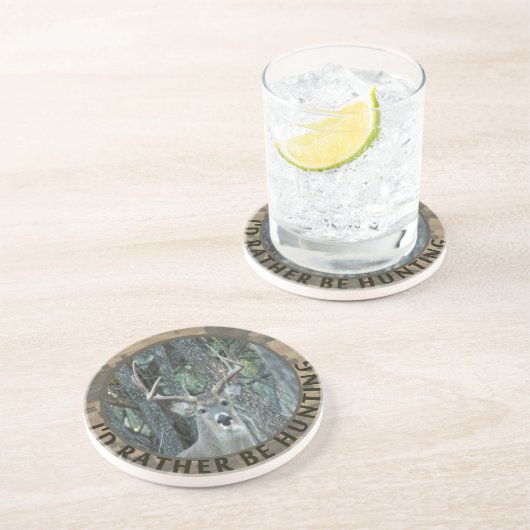 IDはむしろおもしろいなシカのハンターを捜しています コースター (側面)