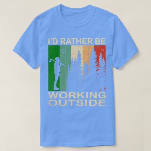 Idはむしろ外で働いている1 Tシャツ (デザイン正面)