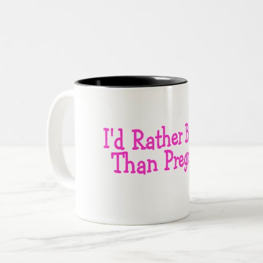 IDはむしろ妊娠したピンクより40です ツートーンマグカップ (正面左)