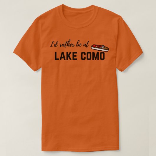 Idはむしろ湖コモカーシブトラベルイタリア Tシャツ (デザイン正面)