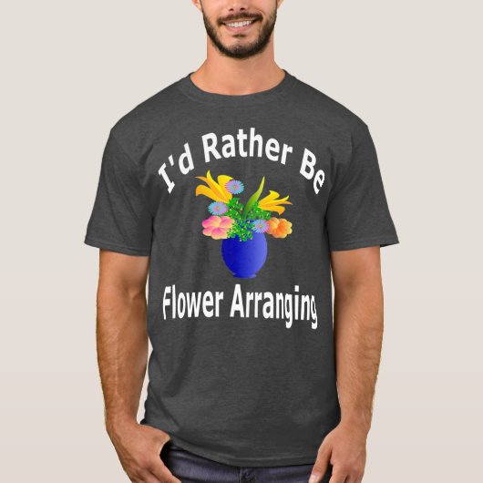 IDはむしろ生け花 – 花屋 Tシャツ (正面)