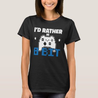 Idはむしろ8ビットゲーマーユーモアのグラフィックゲーマー4 Tシャツ