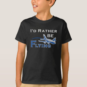 Idは飛行機の航空飛んでいるパイロット Tシャツ