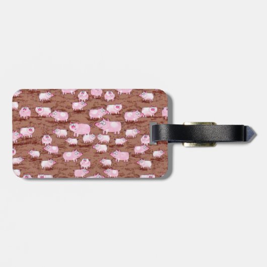 IDは~ピンクのPiggysに付けます ラゲッジタグ (裏面横)