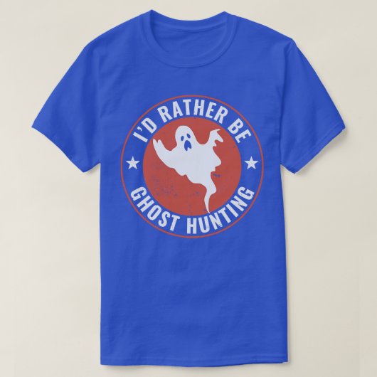 Idむしろべ幽霊狩りおもしろい幽霊ハンター Tシャツ (デザイン正面)