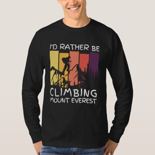 Idむしろ登山山エベレストヴィンテージハイキング Tシャツ (正面)