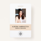 IDカモダンードクリーム従業員の写真ロゴ バッジ (正面)