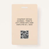 IDカモダンードクリーム従業員の写真ロゴ バッジ (裏面)